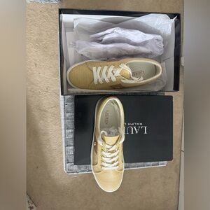 Lauren Ralph Lauren Women's Janson Sneakers. Never Worn. Color Is Natural, Buff.